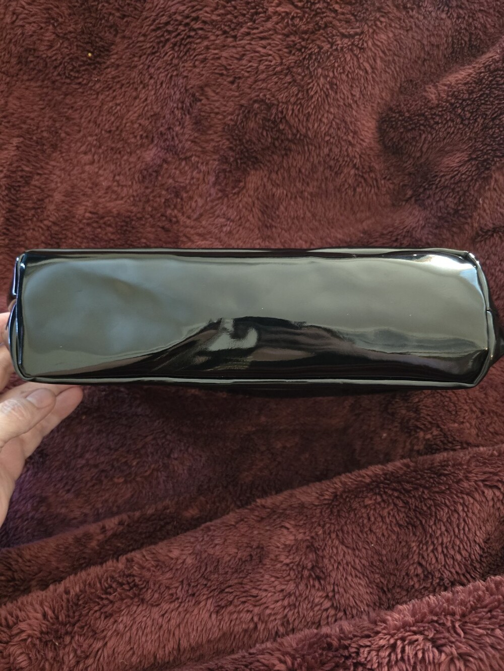 Dior Beaute Black Patent Cosmetic Pouch/Clutch With Magnetic Closure.  EUC - Picture 6 of 8